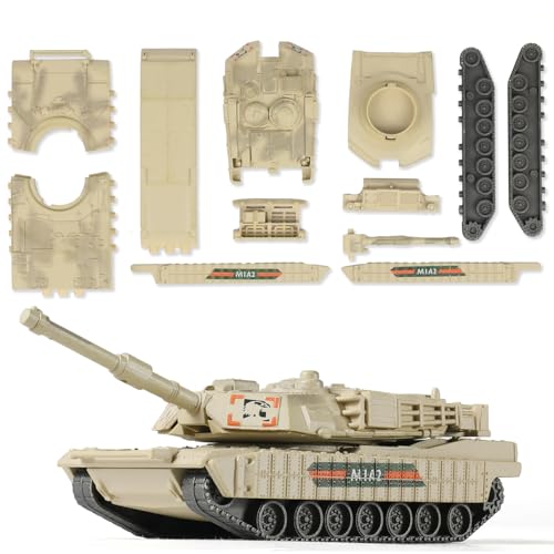 SEBUNAS 1/72 Scale M1A2 Tank Model Kit - Quick Build 9-Piece Set with Rotating Turret