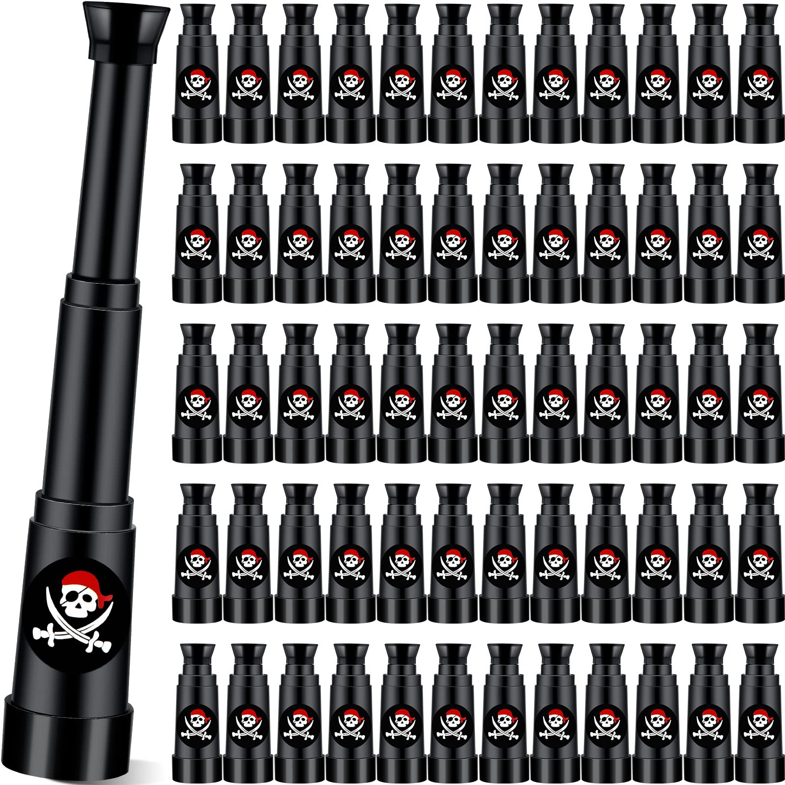 Seenelling 30-Piece Mini Plastic Pirate Telescopes Bulk Party Favors for Halloween and Birthday Themes