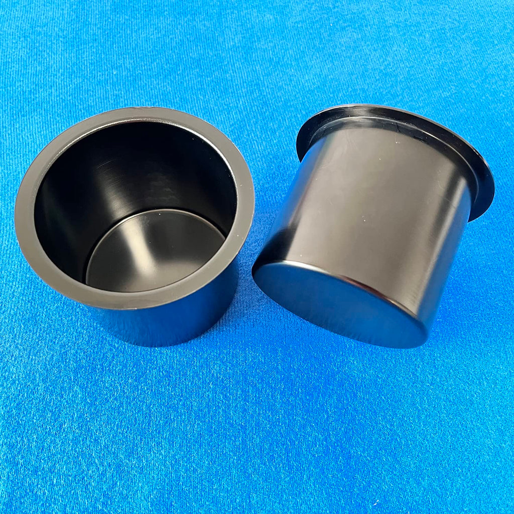 SEETOOOGAMES Jumbo Aluminum Drop-In Cup Holders (Pack of 2, Black)