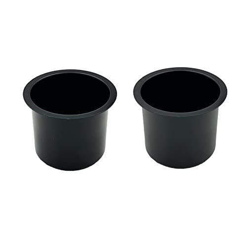 SEETOOOGAMES Jumbo Aluminum Drop-In Cup Holders (Pack of 2, Black)