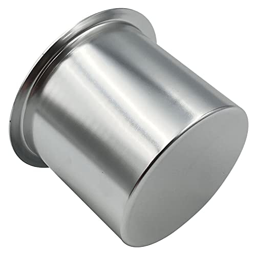 SEETOOOGAMES Jumbo Aluminum Drop-in Poker Table Cup Holder Inserts (Pack of 2, Silver)