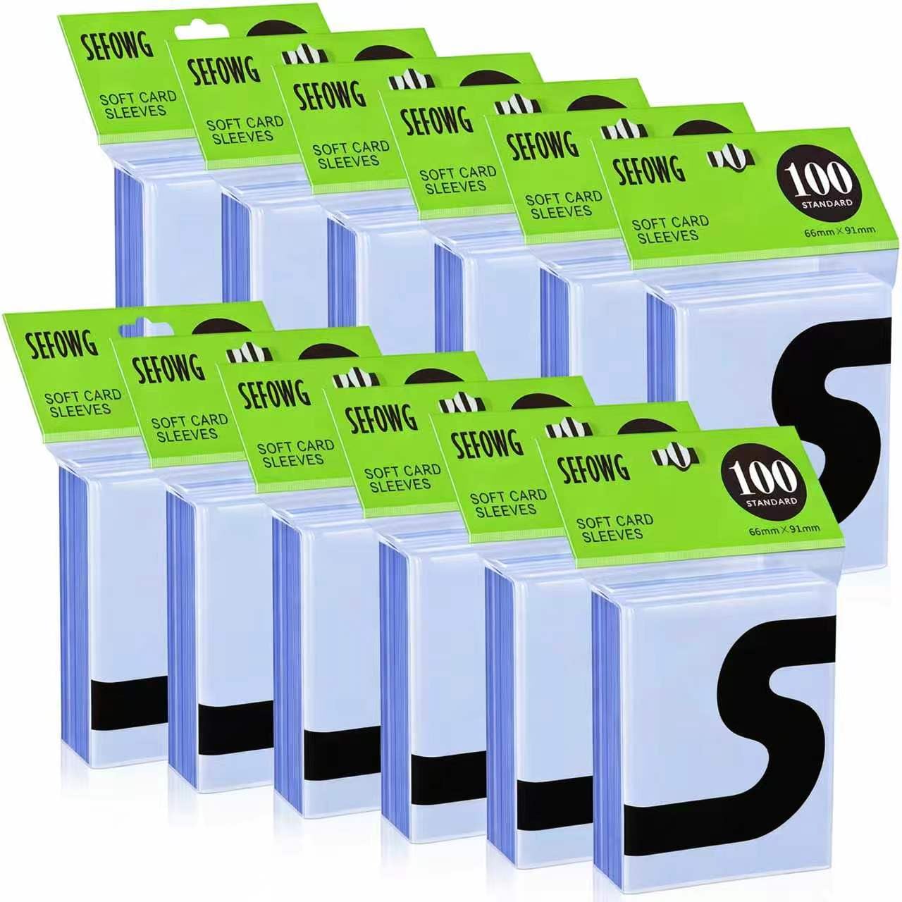 SEFOWG 1200 Clear Trading Card Sleeves – Standard Size 66x91mm Polypropylene Protectors