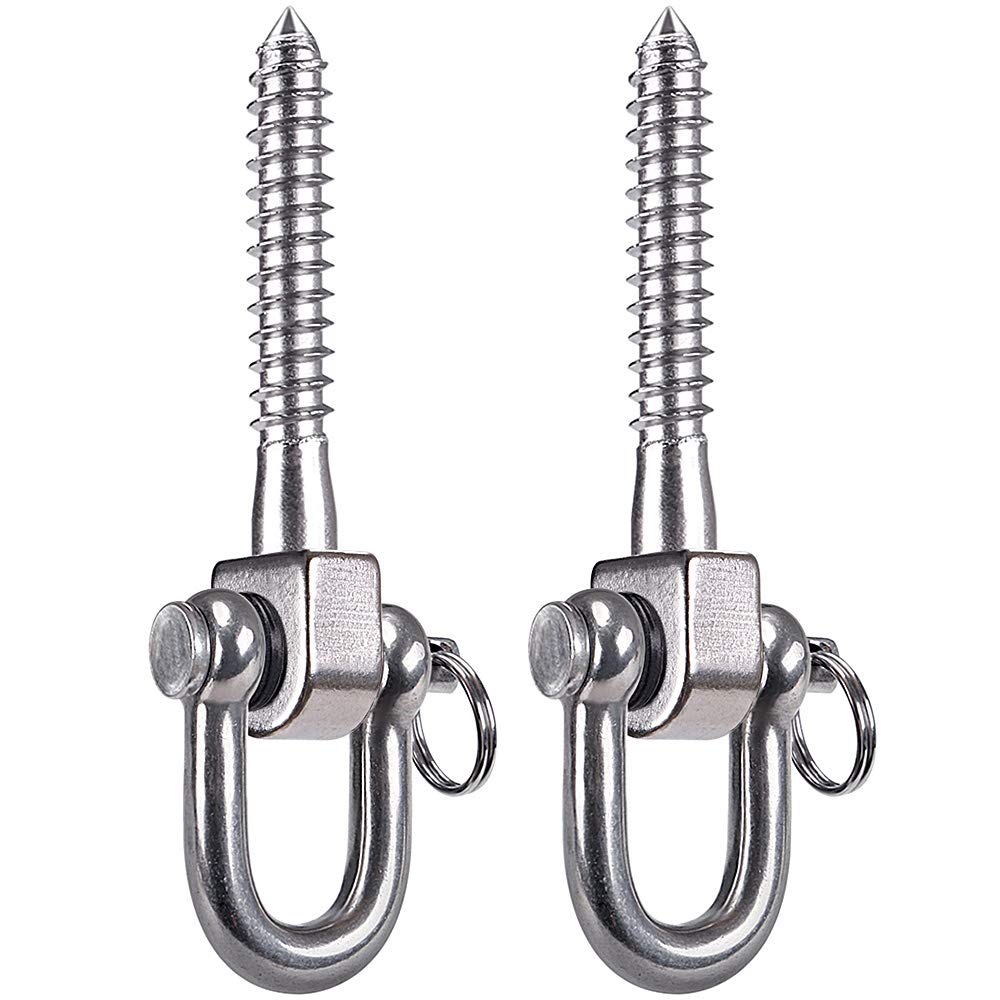 SELEWARE 2 Pack Heavy Duty Swing Hangers – Stainless Steel Ceiling Mounts for Porch Swings, Hammocks, and More
