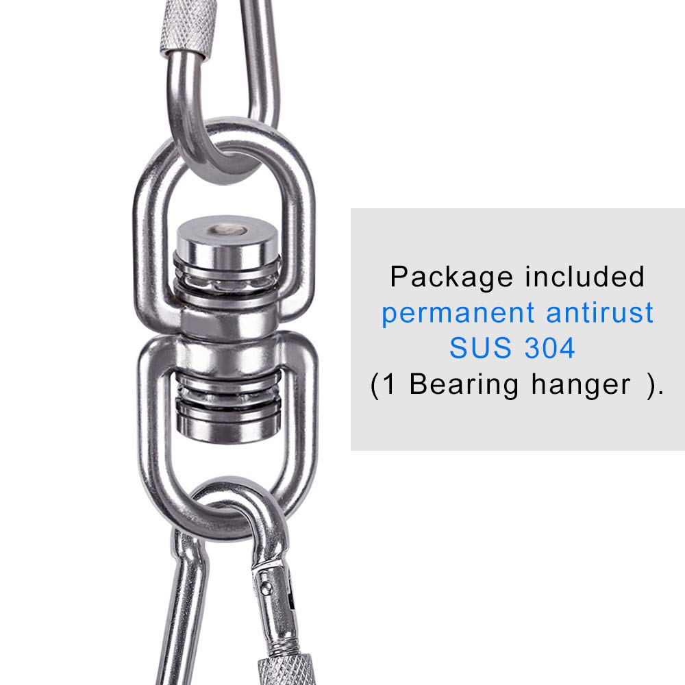 SELEWARE 360° Bearing Swing Swivel - 1200lb Capacity for Tree Swing, Hammock Chair, Climbing Rope, Aerial Yoga