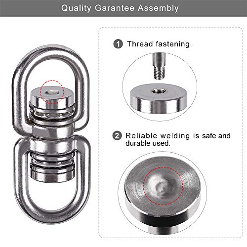 SELEWARE 360° Bearing Swing Swivel - 1200lb Capacity for Tree Swing, Hammock Chair, Climbing Rope, Aerial Yoga