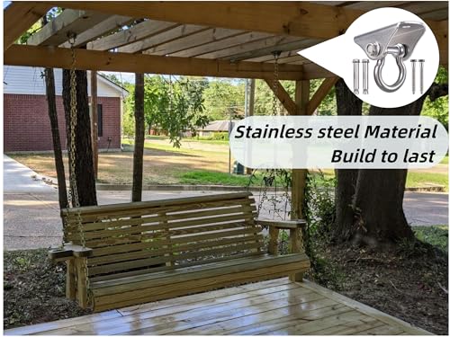 SELEWARE Heavy Duty Stainless Steel Swing Hanger – Ceiling Mount for Porch Swing, Hammock Chair, Heavy Bag, Yoga Silk – 1000 lbs Capacity