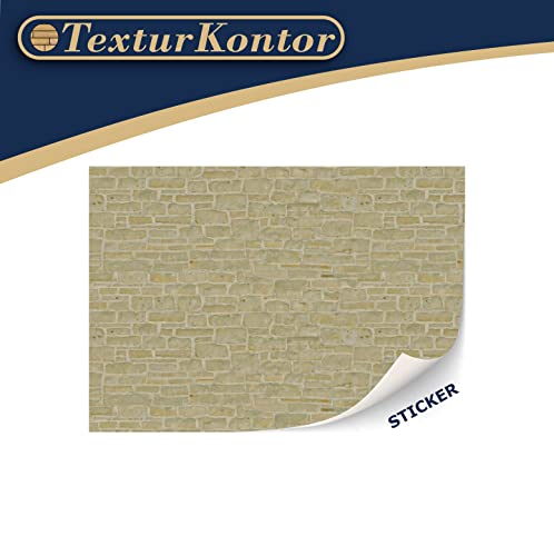 Self-Adhesive Dollhouse Wall Cladding, 1:12 Scale, Limestone, 3 A4 Sheets