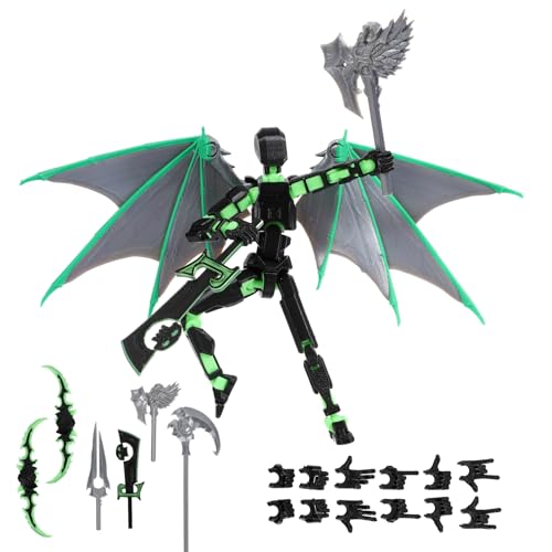 SENROELECTRONAGE T13 Action Figure – 5.4" 3D Printed Dummy 13, Fully Articulated with 6 Hand Shapes & 5 Weapons