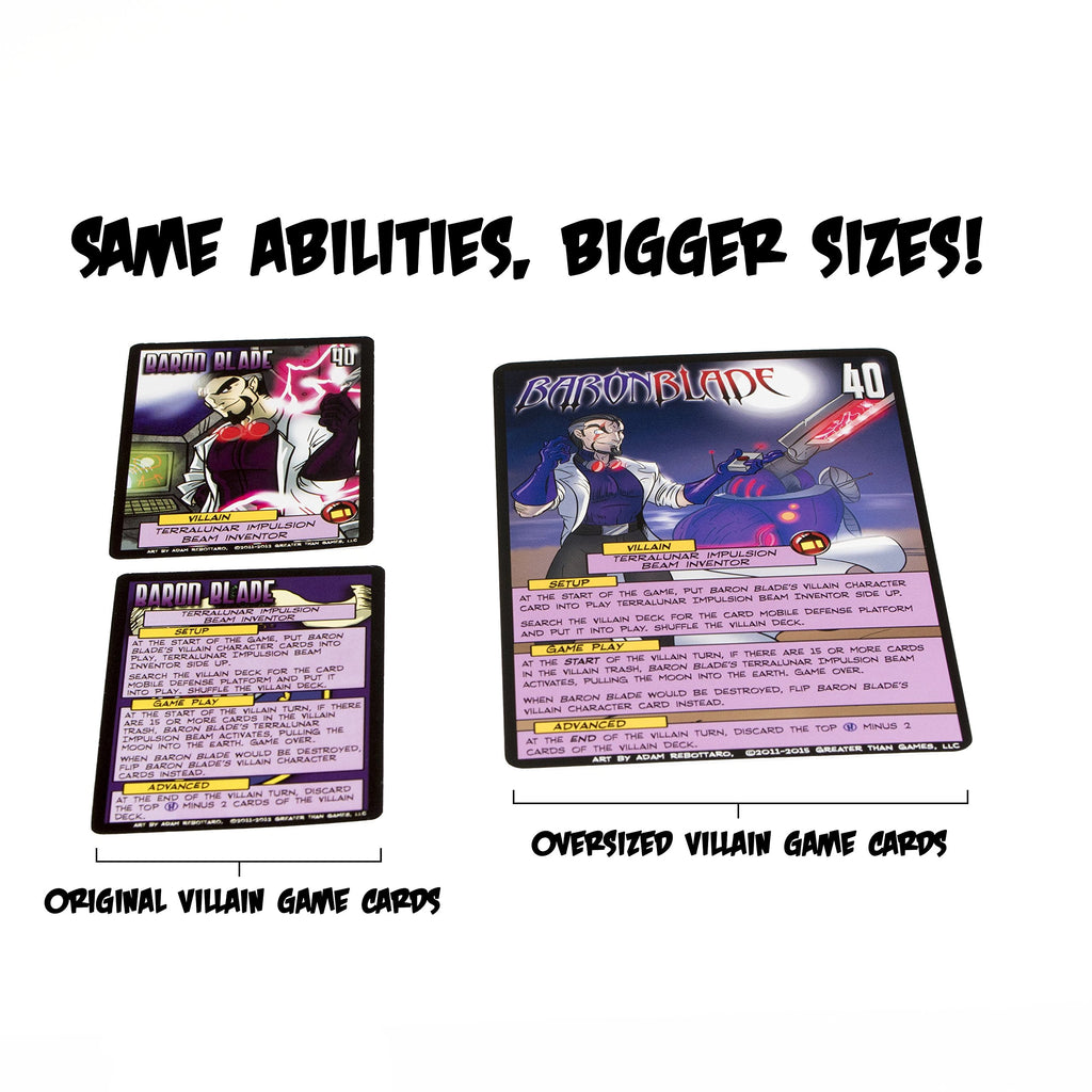 Sentinels of the Multiverse Oversized Villain Character Cards – 21 Card Set (4x6 Inches)