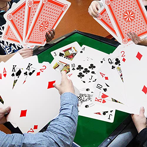 SeptCity Jumbo Playing Cards – 9.5 x 6.7 Inches Giant Deck, 6 Times Larger, Party Fun and Low Vision Friendly