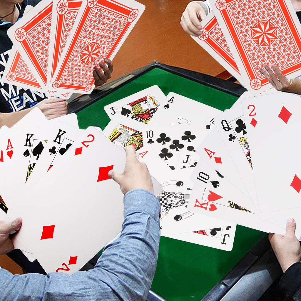 SeptCity Jumbo Playing Cards – 9.5 x 6.7 Inches Giant Deck, 6 Times Larger, Party Fun and Low Vision Friendly