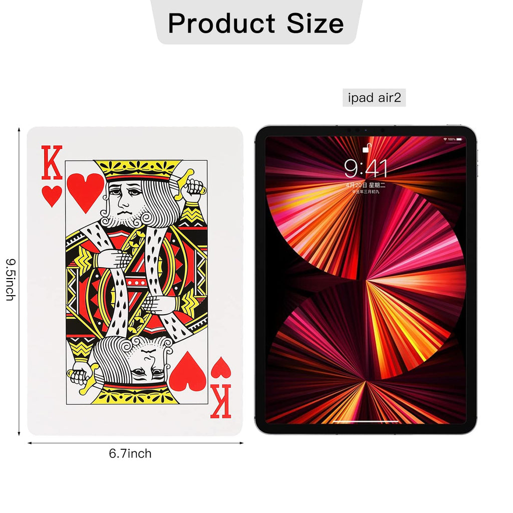 SeptCity Jumbo Playing Cards – 9.5 x 6.7 Inches Giant Deck, 6 Times Larger, Party Fun and Low Vision Friendly
