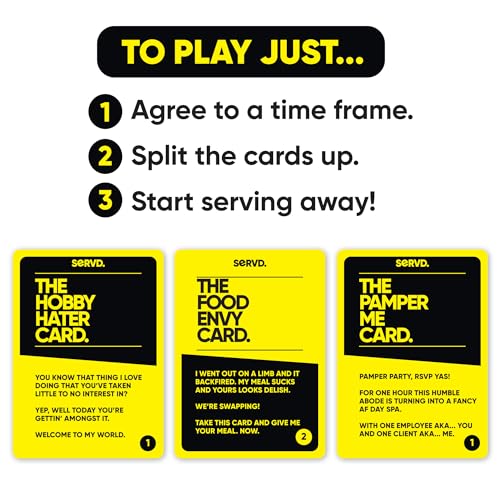 SERVD Couples Edition Card Game – Hilarious Real-Life Challenges for Partners, 62 Cards, Ages 17+
