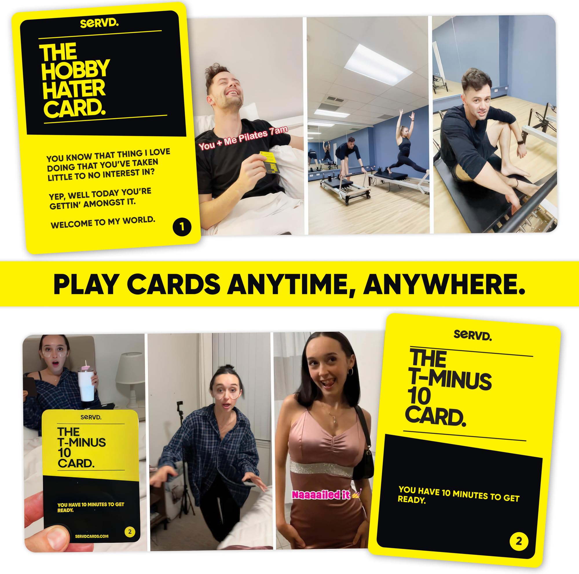 SERVD Couples Edition Card Game – Hilarious Real-Life Challenges for Partners, 62 Cards, Ages 17+