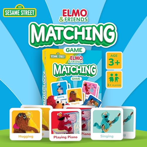 Sesame Street Matching Game by MasterPieces – Fun Memory Card Game for Kids Ages 3+