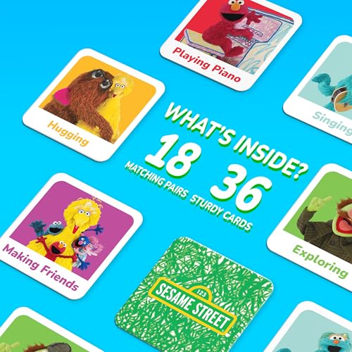 Sesame Street Matching Game by MasterPieces – Fun Memory Card Game for Kids Ages 3+
