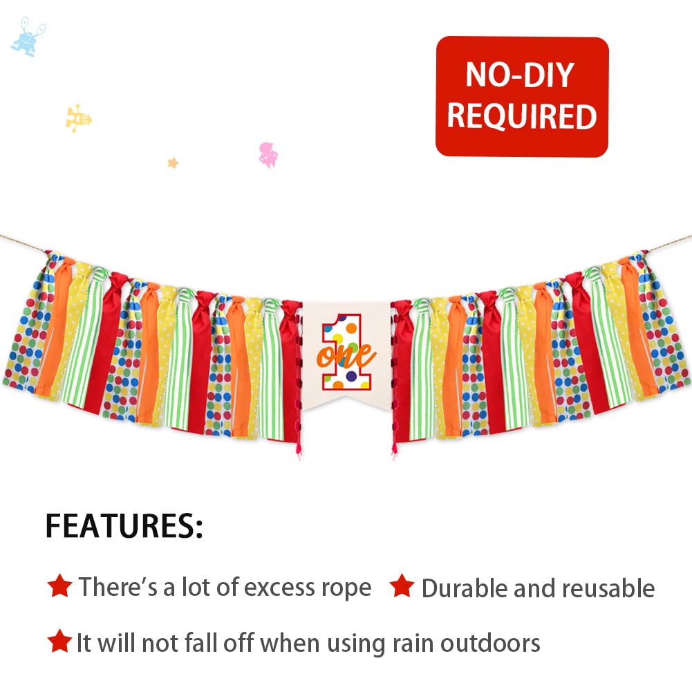 Sesame Street Red Burlap First Birthday High Chair Banner 200cm Long