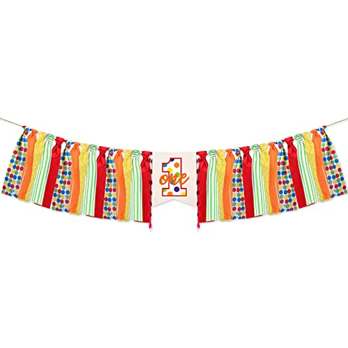Sesame Street Red Burlap First Birthday High Chair Banner 200cm Long