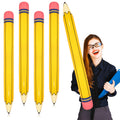 Set of 4 Extra Large Inflatable Pencils (44 Inches) - Back to School Balloon Decorations for Classroom, Graduation, and Birthday Parties