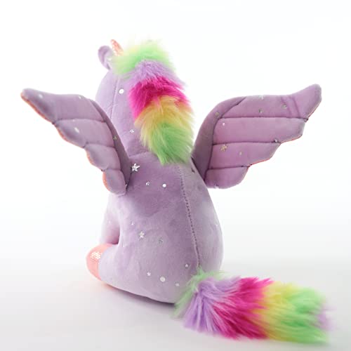 Sew Butiful 8 Inch Unicorn Stuffed Animals Set of 4 - Soft Plush Toys for Girls, Birthday Gift (Pink, Blue, Purple, White)