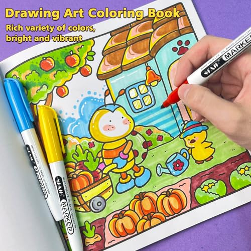 SFAIH 36 Colors Permanent Markers – Fine Point, Quick-Drying, Fade Resistant for Paper, Plastic, Wood