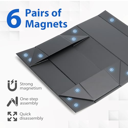 SFSOC Magnetic Storage Box for Toploaders – 200-Card Capacity, 5 Dividers, Reinforced Corners
