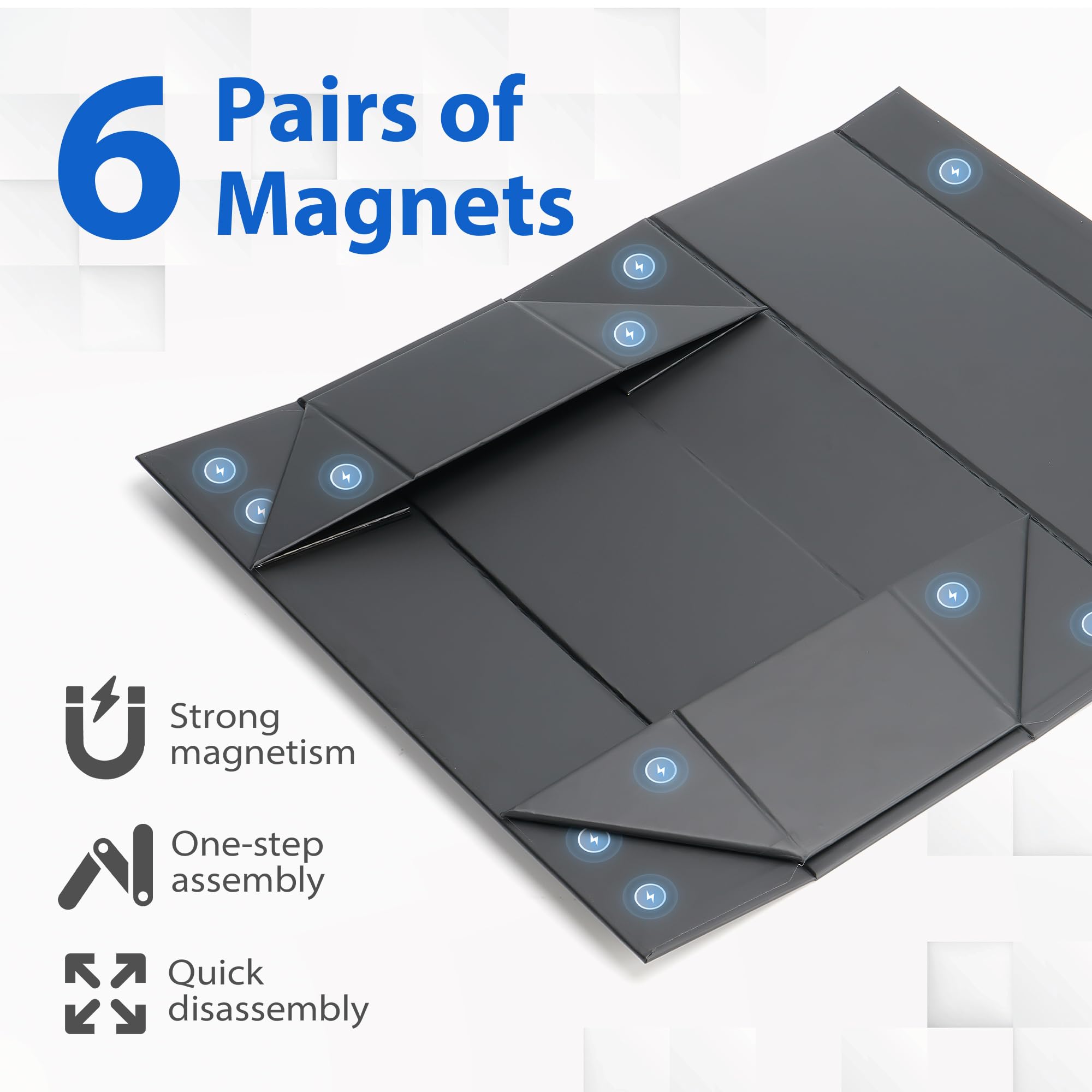 SFSOC Magnetic Storage Box for Toploaders – 200-Card Capacity, 5 Dividers, Reinforced Corners