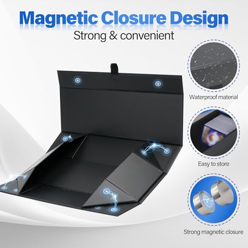 SFSOC Magnetic Trading Card Storage Box with Dividers - Holds 900+ Cards for TCG, Sports Cards