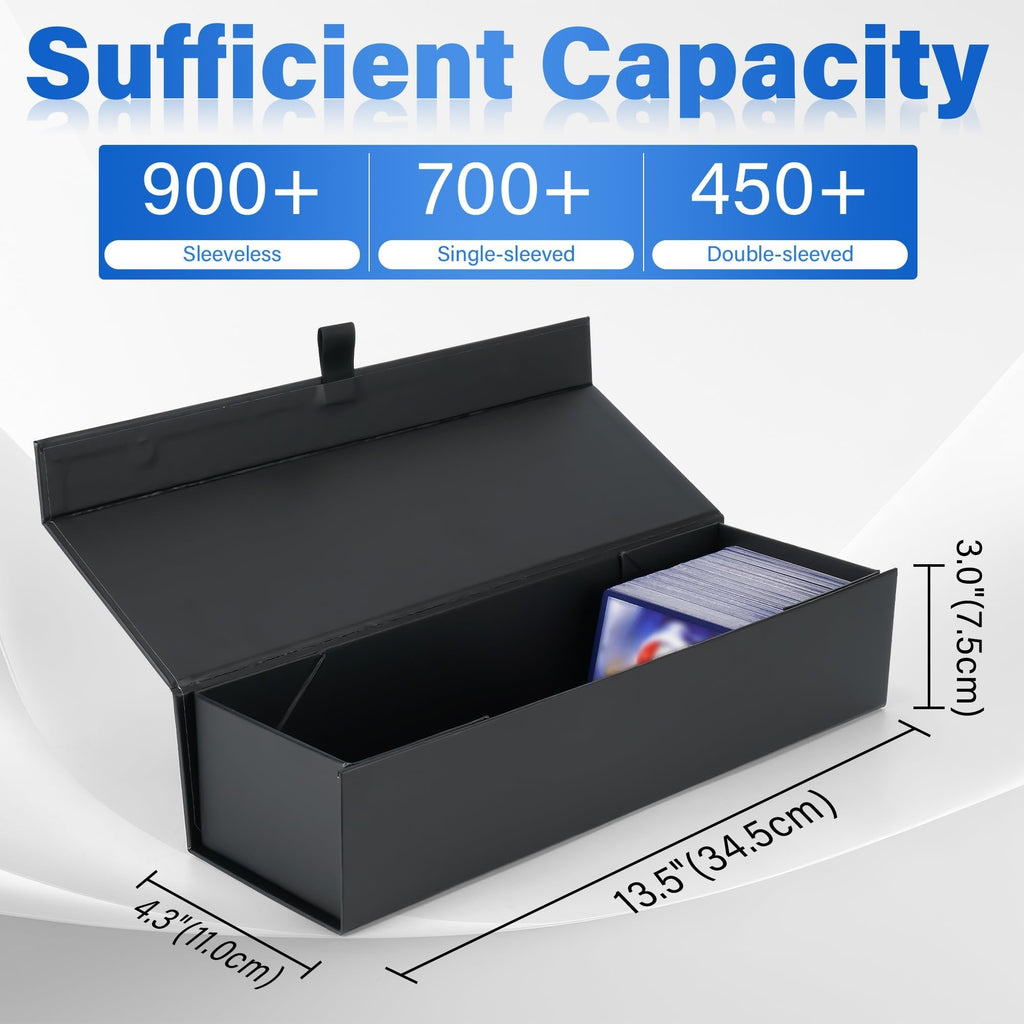 SFSOC Magnetic Trading Card Storage Box with Dividers - Holds 900+ Cards for TCG, Sports Cards