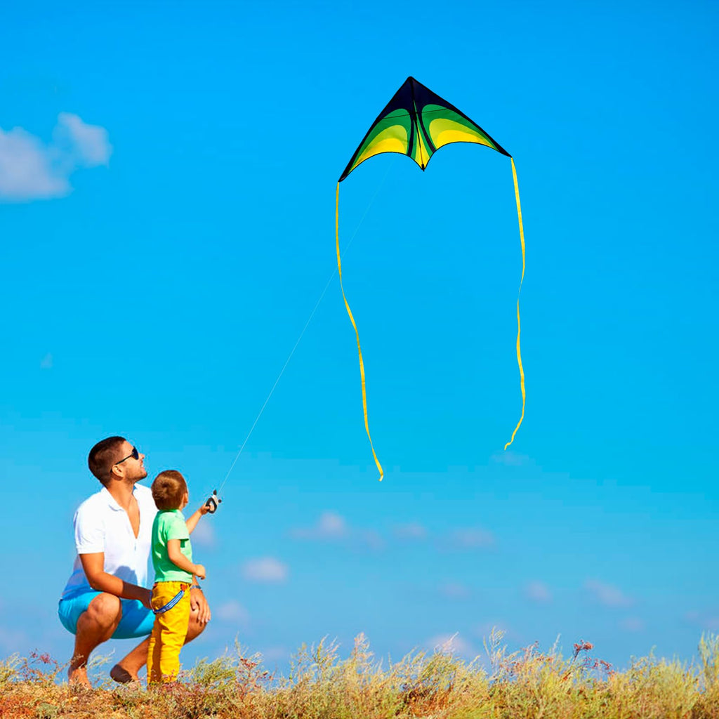 SGftre Delta Kite Set – 55 Inch Easy Launch Kite for Kids and Adults, Perfect for Beach and Park