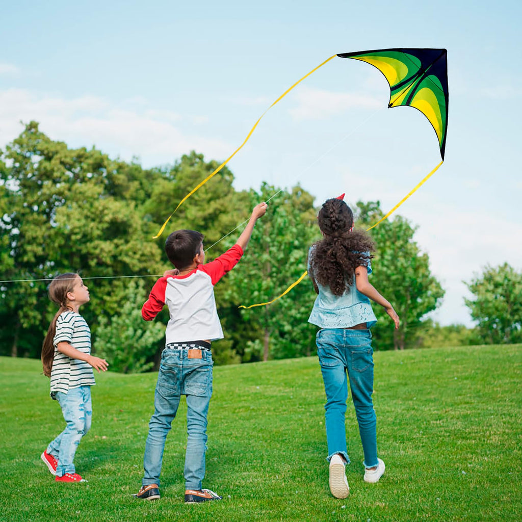SGftre Delta Kite Set – 55 Inch Easy Launch Kite for Kids and Adults, Perfect for Beach and Park