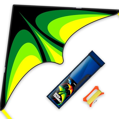 SGftre Delta Kite Set – 55 Inch Easy Launch Kite for Kids and Adults, Perfect for Beach and Park