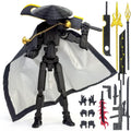 SGYYSG T13 Assembly Completed Action Figure - 5.2 Inch 3D Printed Black Robot with Movable Joints and Accessories