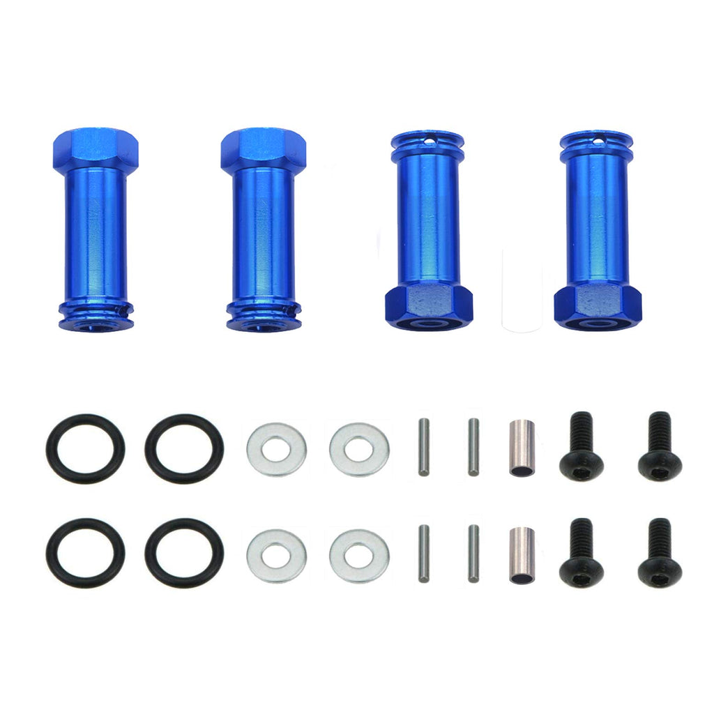 Share Goo 12mm Aluminum Wheel Hex Hub Adapters 30mm Extension for Traxxas Slash 4x4 Stampede (Blue)