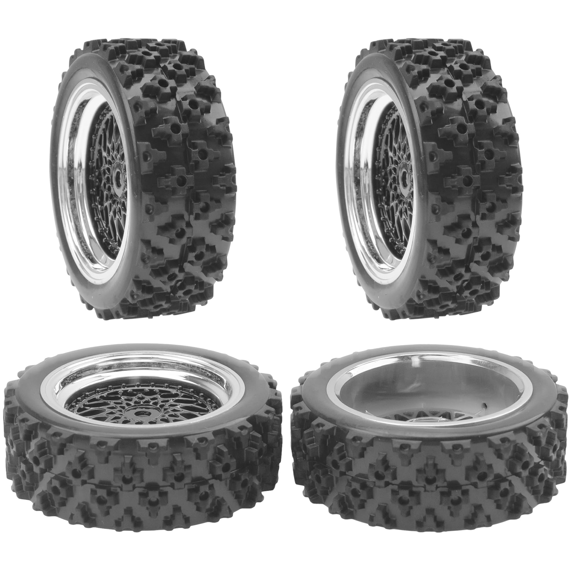 ShareGoo 1/10 RC On-Road Tires and Wheels, 12mm Hex, 72mm/66mm OD for Tamiya TT01 TT02 Kyosho Traxxas