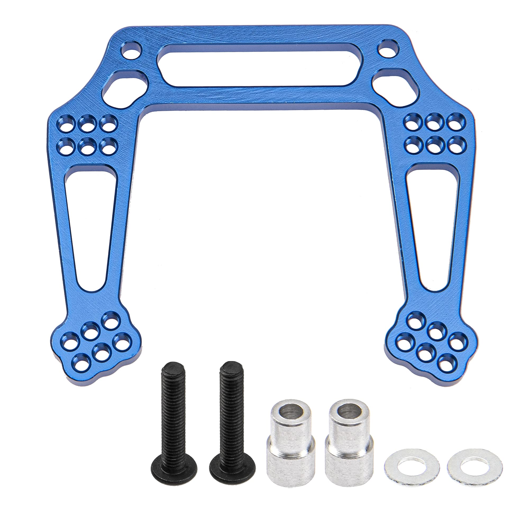 ShareGoo Aluminum Alloy Front Shock Tower Mount Replacement for Traxxas 2WD 1/10 RC Cars (Blue, Part #3639)