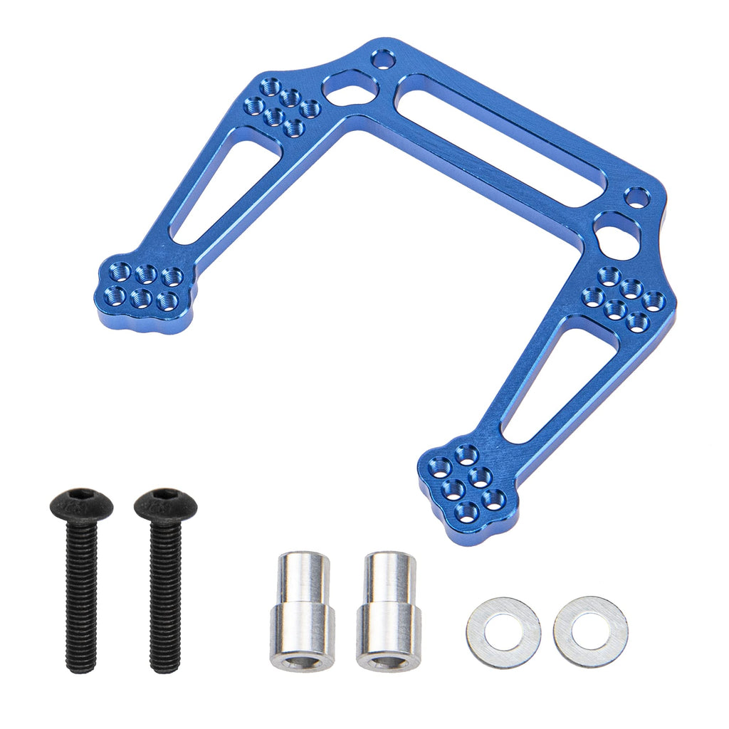 ShareGoo Aluminum Alloy Front Shock Tower Mount Replacement for Traxxas 2WD 1/10 RC Cars (Blue, Part #3639)
