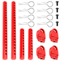 ShareGoo Metal RC Body Post Mounts for Tamiya TT02 (Red) - 45mm & 85mm Aluminium Alloy Upgrade