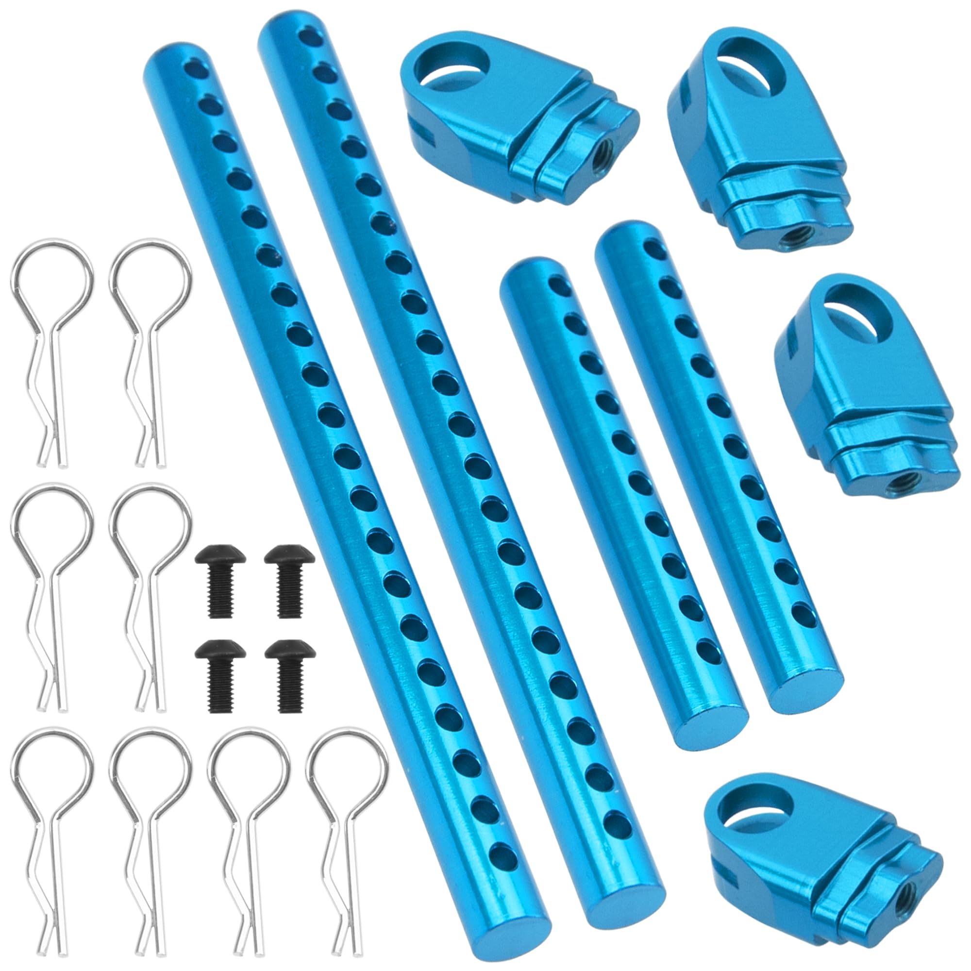 ShareGoo Metal RC Body Post Mounts for Tamiya TT02 TT-02 1/10 – Blue Aluminum Alloy Upgrade