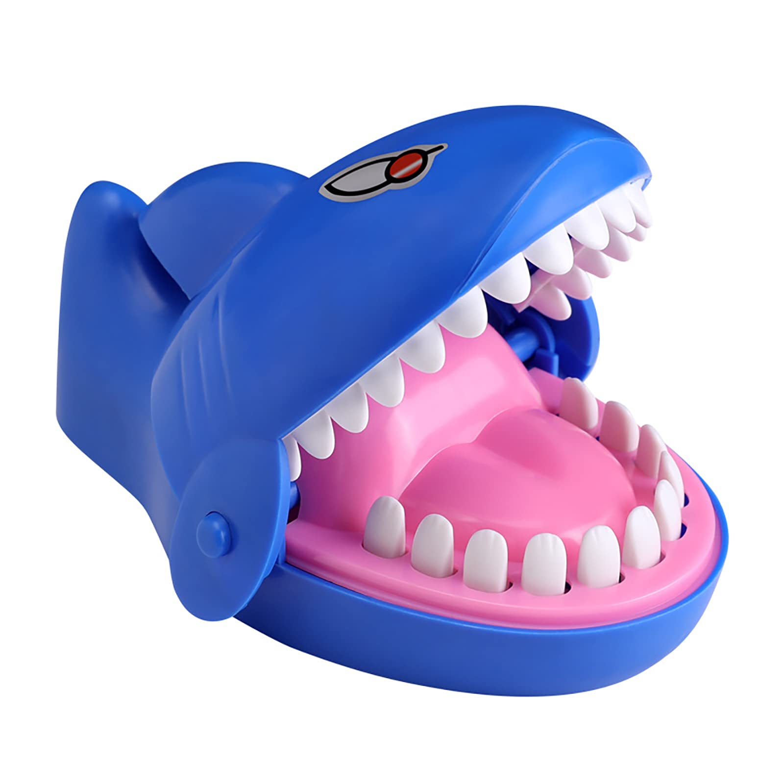 Shark Bite Game for Kids – Biting Finger Push Teeth Down Toy, Blue Shark by MAYTRBOU