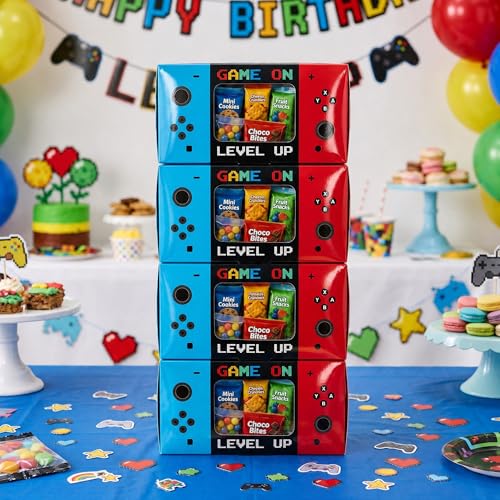 Shescrzionu 12-Pack Video Game Party Favor Boxes with Window – Gamer Birthday Decorations