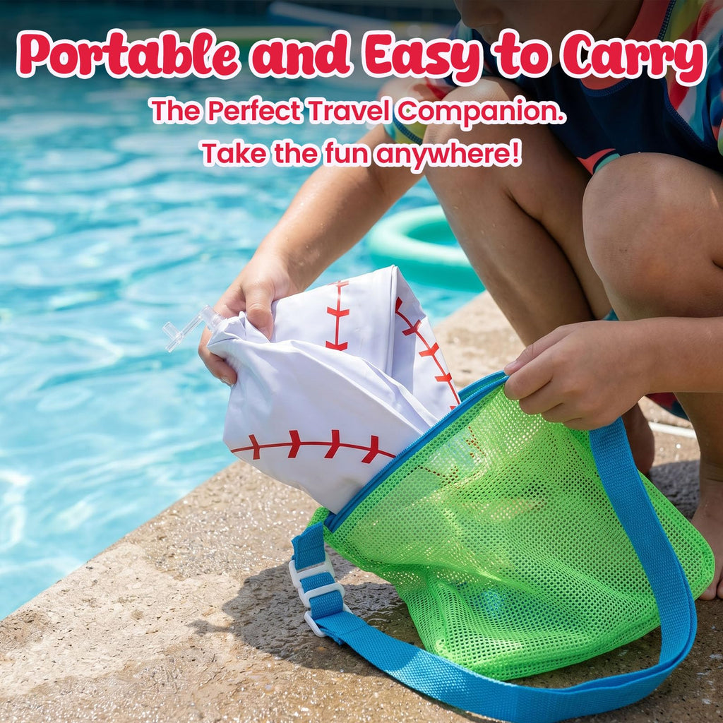 Shindel 27-Inch Inflatable Baseball - Giant Beach Ball for Sports Parties & Pool Fun