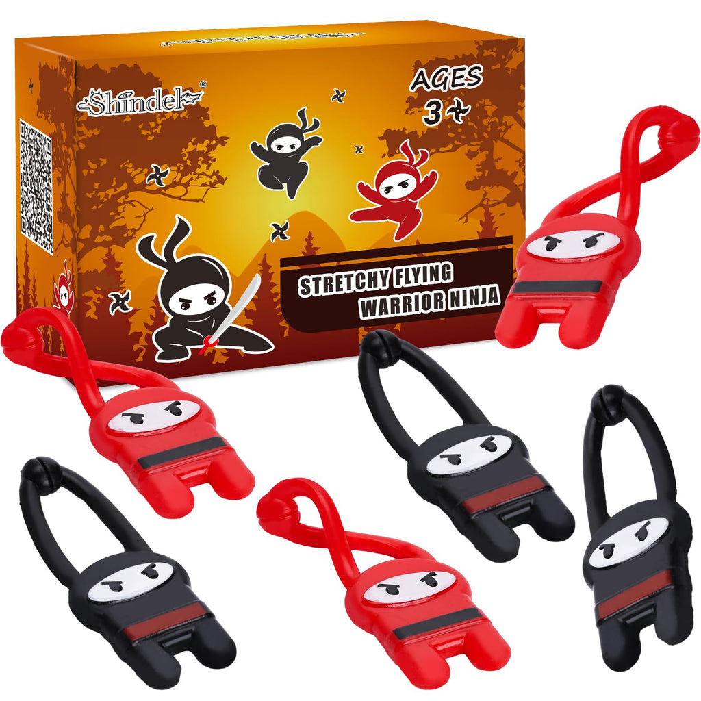 Shindel 40-Pack Flying Ninja Slingshot Toys – Bulk Party Favors, Classroom Prizes, Stress Relief
