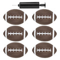 Shindel 6-Pack Mini Inflatable Footballs 6.3 Inch – Waterproof Outdoor/Indoor Toys for Kids with Pump, Party Favors