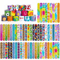 Shindel 96-Pack Slap Bracelets - Bulk Wristbands for Party Favors, Classroom Prizes, and Birthday Goody Bags