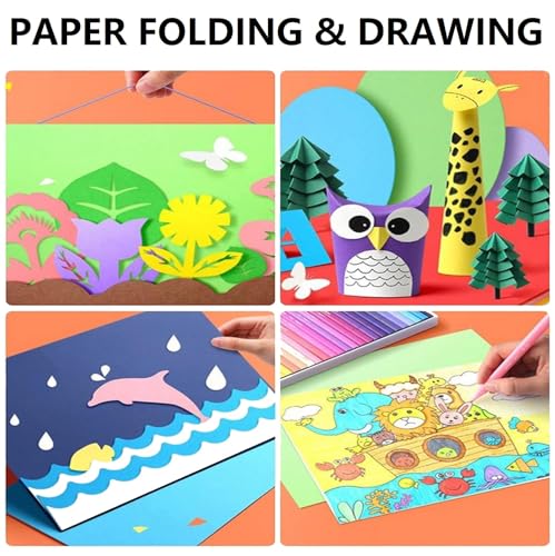 Shinok 100 Sheets White Construction Paper, 12x17 Inch, 55 lb, Matte Finish for Drawing and Crafting