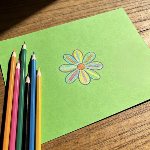 Shinok 12x17 Inch Green Craft Paper – 100 Sheets, 55 lbs, Matte Finish for Drawing & Art Projects
