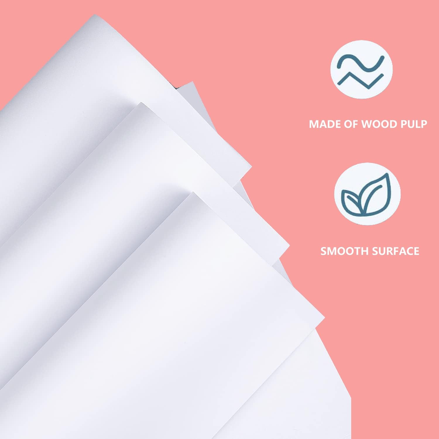 Shinok White Construction Paper 12x17 Inch - 120 Sheets, 55lb Standard Weight for Art and Crafts