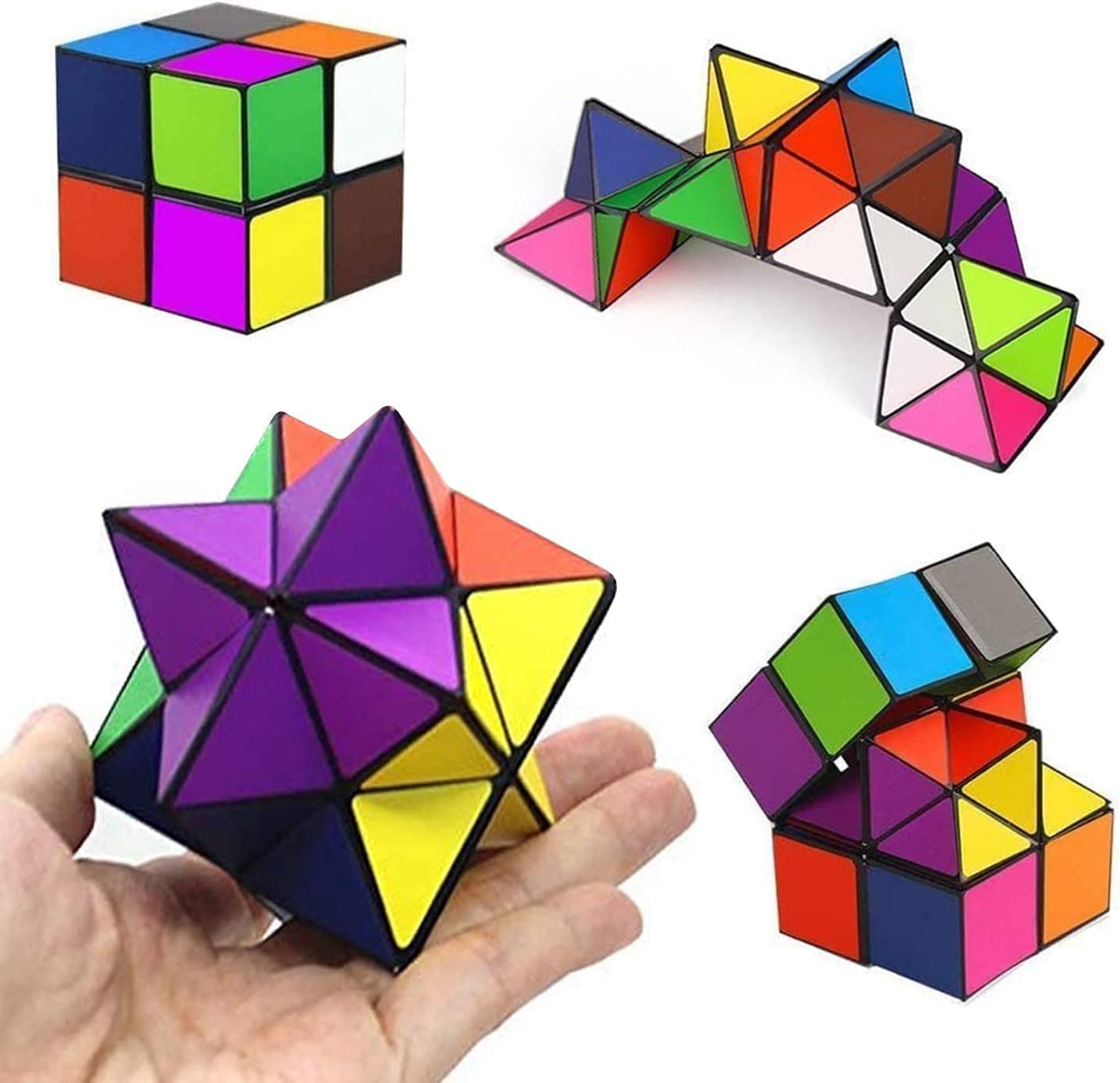 SHONCO 2-in-1 Magic Star Cube: Transforming Infinity Cube Fidget Toy for Stress Relief