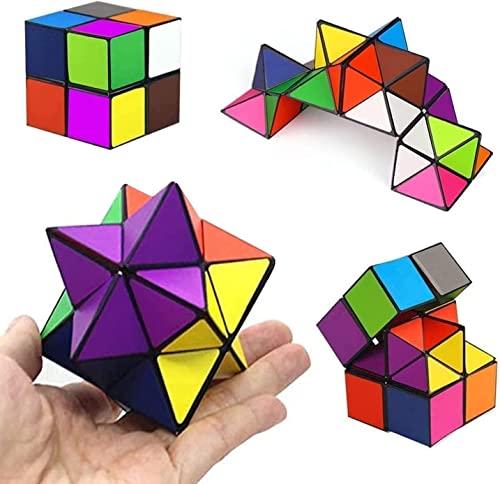 SHONCO 2-in-1 Magic Star Cube: Transforming Infinity Cube Fidget Toy for Stress Relief